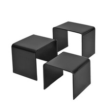 Nest of Tables Set of 3 Glass