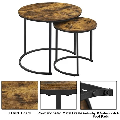 Round coffee tables set - round,