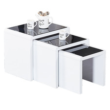 Nest of 3 High Gloss Coffee