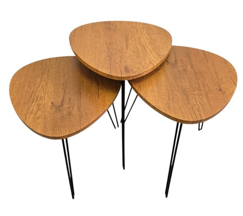 Round egg nesting table set - round,