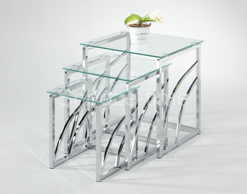 Glass nest tables - glass,