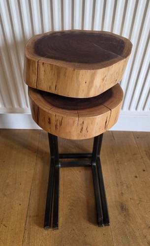 Rustic brown wood set 2 - brown,